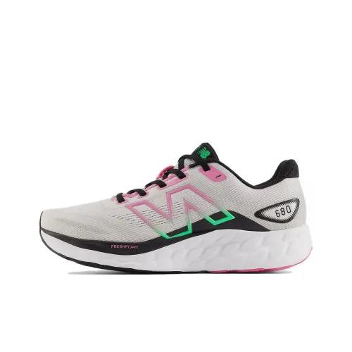 New Balance NB 680 V8 680 V8 Low Топ Беговые кроссовки Женские Серый черный розовый