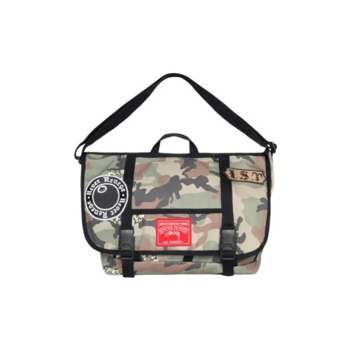 Stussy DENIM TEARS Коллаборация Ткань Одно плечо Сумка Регулярный Унисекс Камуфляж