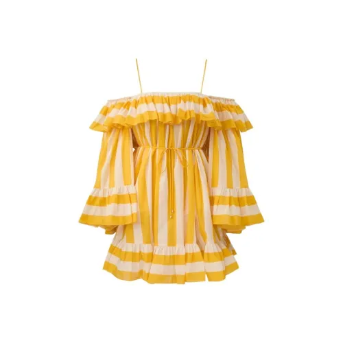 Zimmermann SS26 Длинное платье с длинными рукавами женское