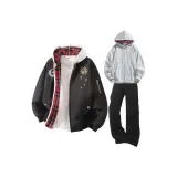 Чёрный+Белый Фотиния Серый Свитшот+Чёрные Штаны