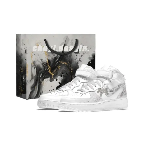 Nike Air Force 1 Скейтборд Кроссовки MID Топ Серый Женские