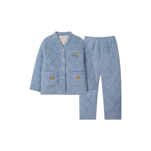 MIIOW Светло-синий женский пижамный комплект