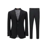 Оникс Черный [Топ + Брюки] [Брюки Свяжитесь с клиентской службой для уточнения размера, если не указано, будет отправлен как комплект]