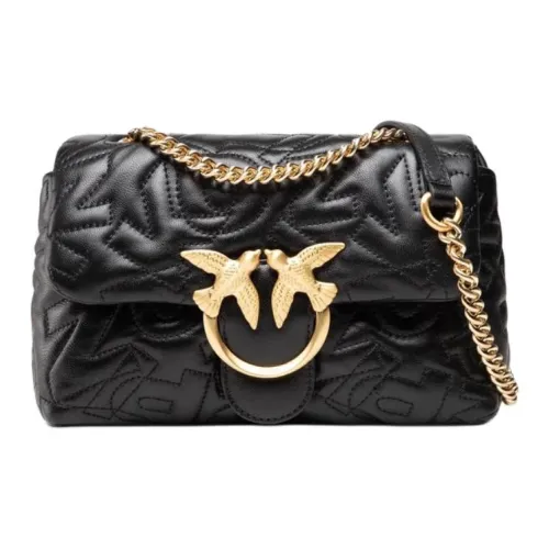 PINKO Пуш Овчина Сумки через плечо Мини Женские Черный Черный Золотой