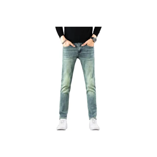 CHAOZHANGGUI Светло-синие мужские джинсы