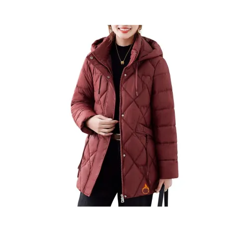 MOUSIDEYOUHUO С капюшоном хлопковый пуховик женский