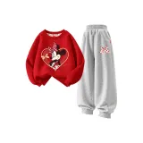 [Thickened и с флисовой подкладкой] Di Сердце Узел Красный + Di Сердце Узел Серый