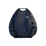 Темно-синий, синий [с флисовой подкладкой, съемный бренд, брошь]