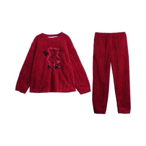 DUOLAMEI Домашняя одежда и пижамы Женские Бордовый