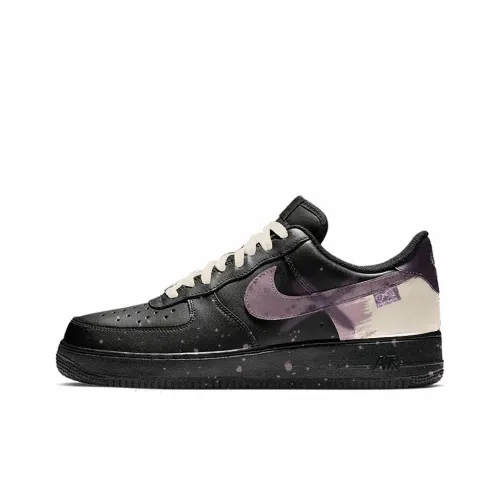 Nike Air Force 1 Фиолетовый Ночной эльф Износостойкий И Легкий Низкий Топ Скейтборд Кроссовки Унисекс Черный
