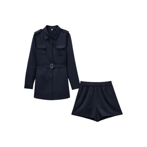 AIYIFU Темно-синий женский комплект с юбкой