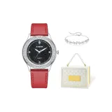 Звездное небо, красный, ремень