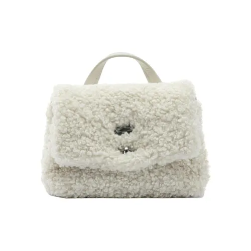 Zanellato Postina Ткань с кожаными вставками одно плечо сумка женская белая