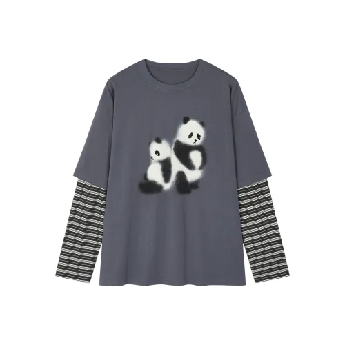 UOOYAA Серый Женские T-рубашки