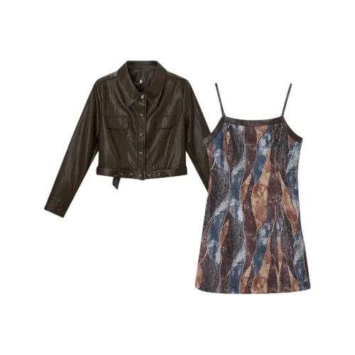 AIYIFU Кофе Женские Комплекты с Юбкой