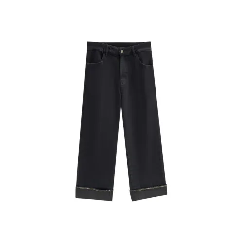 AIYIFU Джинсы черные женские