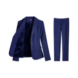 Синий флисовый бизнес-костюм + брюки