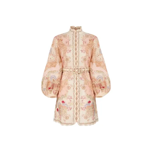 Zimmermann SS26 Длинное платье с длинными рукавами женское