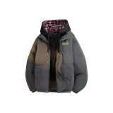 Серый с черной сеткой, капюшон