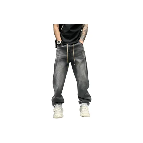 RiseBrand Черный Серый Цвет Унисекс Джинсы