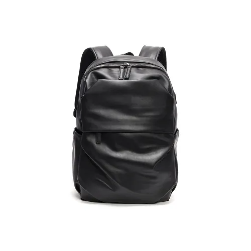 KONADCT Microfiber Synthetic Leather Backpack Standard Men's Black