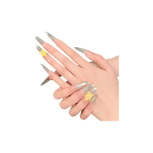 XIAMEIYU Frangipani Премиум Лето Feel False Nail Tapered MID Длина Мятно-зеленый Градиентный Coquette