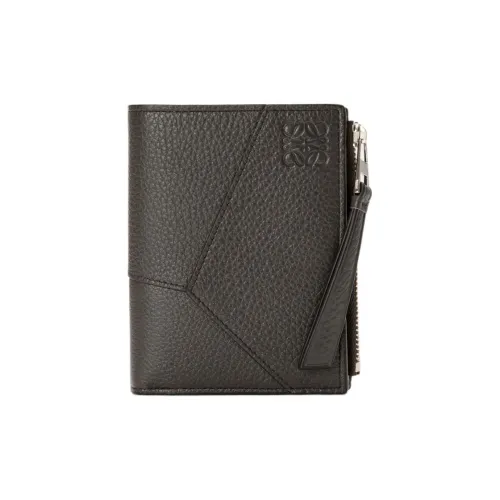 LOEWE Совместное издание Пазл с рельефом Телячья кожа Кошелек Мужской Темно-серый