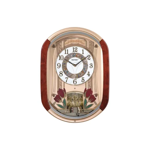 HENSE Механизм плавного хода секундной стрелки ABS Стена Часы Унисекс Белый циферблат HW6237