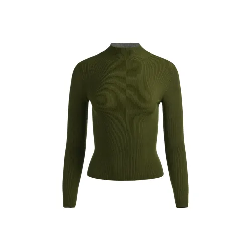 ALICE+OLIVIA Темно-оливковый зеленый Женский свитер