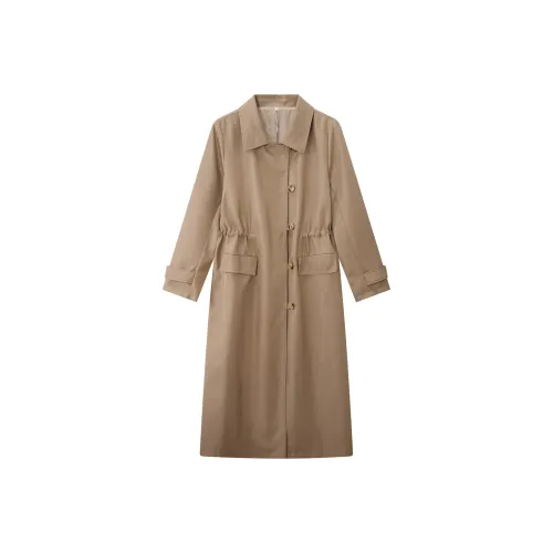 AIYIFU Темный хаки Женский тренч