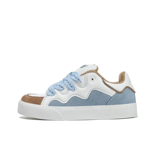 MONSTER X BASES Скейтборд Кроссовки Низкие Белые Синие Женские