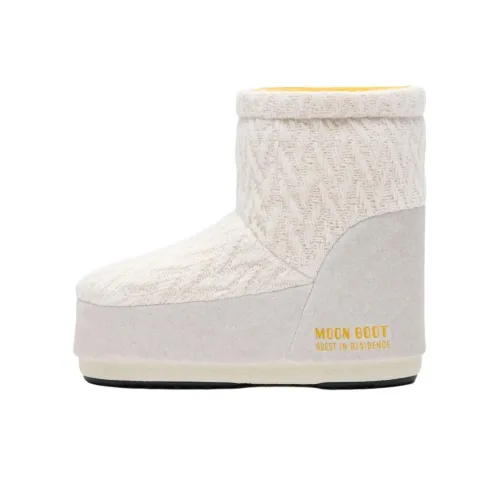 MOON BOOT Гость In Resist Коллаборация Stivali Bianchi ICON SHORT Сноубутсы Женские Серый Белый