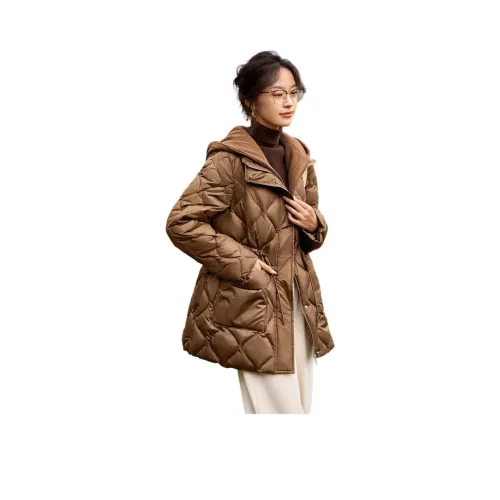 Mo Han Yi Mei Пуховик Женские Карамель