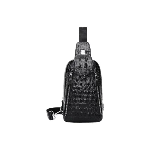 LAORENTOU Сумка через плечо из коровьей кожи Мужской Черный