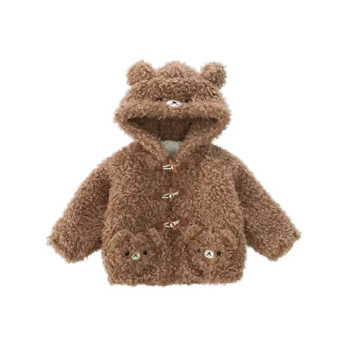 SUPEREDGE Однотонное Стандартное издание Детское Шерстяное пальто Зимнее Унисекс