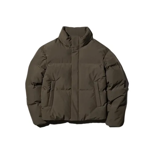 UNIQLO Коричневый Черный Унисекс Пуховики