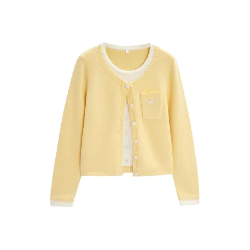 AIYIFU Желтый Женский Трикотаж