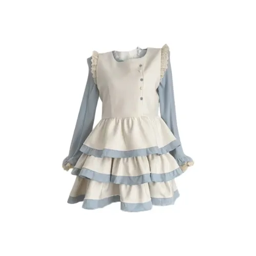 IQC Светло-синий женский комплект с юбкой