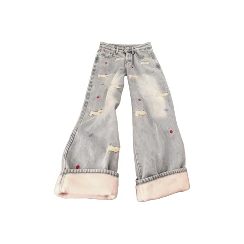 PANDA ADEVIL Синий с флисовой подкладкой женские джинсы