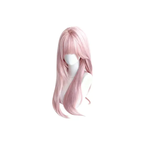 BEIQING Dopamine Dressing Multicolor Hair Лолита Universal COS Ровная чёлка Длинные прямые волосы Розовый Женский парик