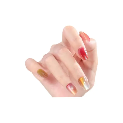 OUYUJI Радужный Spectrum Съемный False Nail Fashion Minimalist Style Нишевый Креативный Наклейка для Ногтей