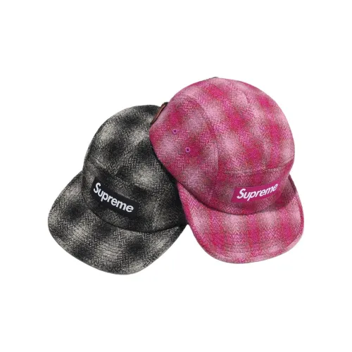 Supreme Шерсть Кепки Унисекс Серый Розовый