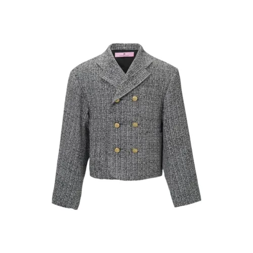ANREALAGE Двойная пуговица твидовая куртка Куртки и пальто Мужской