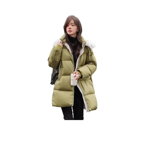 Mo Han Yi Mei Пуховик Женские Осенний зеленый