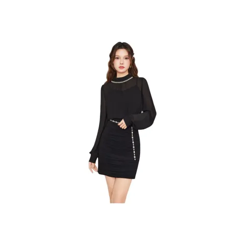 AIYIFU Длинное платье с длинными рукавами женское