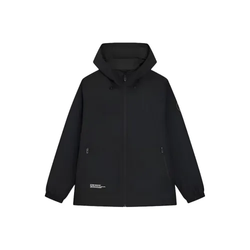 XTEP Глубокий Черный Мужской Тренч