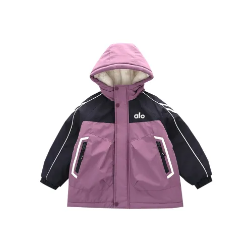 RHOBESAM Очаровательная детская одежда и плюшевый парка пальто для мальчиков фиолетовый дошкольные утеплённые куртки