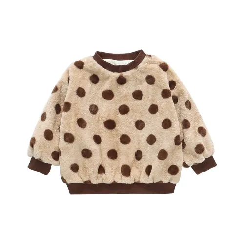 RHOBESAM Yiyin Парк развлечений Клетчатый Гороховый узор Свитер Кофе Точка Пре-школьные Свитеры