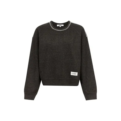 ONLY E11 Каштаново-коричневый Женские Свитшоты