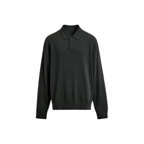 ZARA Мужская поло темно-серая